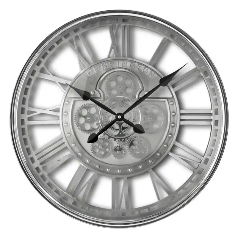 Abverkauf Wanduhr mit Offenliegendem Zahnwerk Industriellem Metalldesign & Vintage-Zifferblatt – Kensington | Sompex