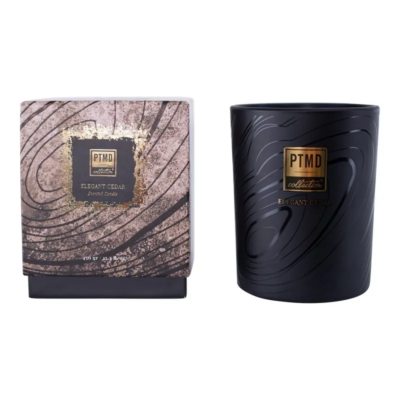 DuftKerze – Glasgefäß, Langanhaltende Wachsmischung, Aromatisches Duftprofil – Elegante Zeder | PTMD Markenware