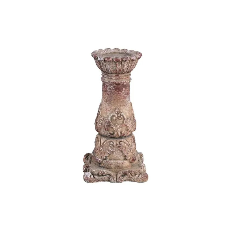 Kerzenständer aus Beton in Burnt Red und Creme mit quadratischem Sockel – Burnt | PTMD Top-Seller