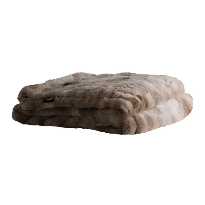 Decke – Kunstfell, Flauschige Haptik, Großzügiges Design, Beige, 220x240 cm – Linde | PTMD Nur Heute