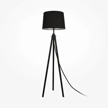Neuheit Stehleuchte mit Metall-Stativfuß, Stoffschirm & Tripod-Design – Calvin | Maytoni
