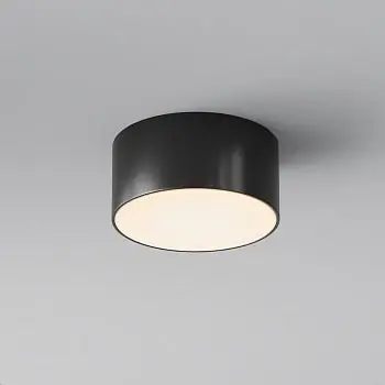 Online Kaufen Deckenleuchte Schwarz Aluminium Weißer Kunststoffdiffusor LED 15 W Warmweiß – Zon IP | Maytoni