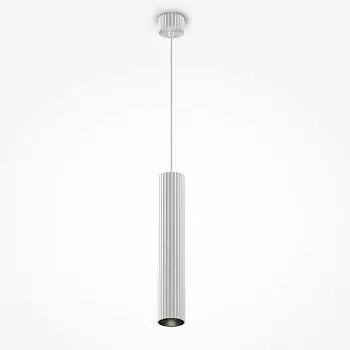 Pendelleuchte – Weißes Aluminium, Geriffelte Oberfläche, GU10 Fassung - Calipso | Maytoni Top-Angebot
