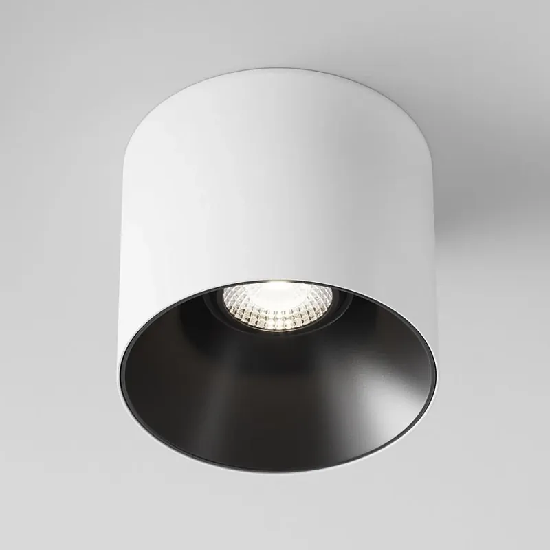 Deckenleuchte Weiß-Schwarz Aluminium LED 15 W – Alfa LED | Maytoni Zertifiziert