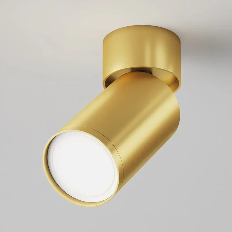 Deckenleuchte – Mattes Gold, GU10 Fassung, Aluminiumgehäuse - Focus S | Maytoni Geprüft