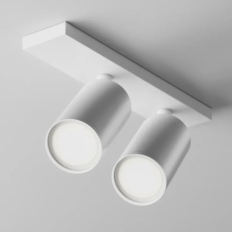 Neue Kollektion Deckenleuchte – Weißes Aluminium, GU10 Fassung, Zweiflammiges Design - Focus S | Maytoni