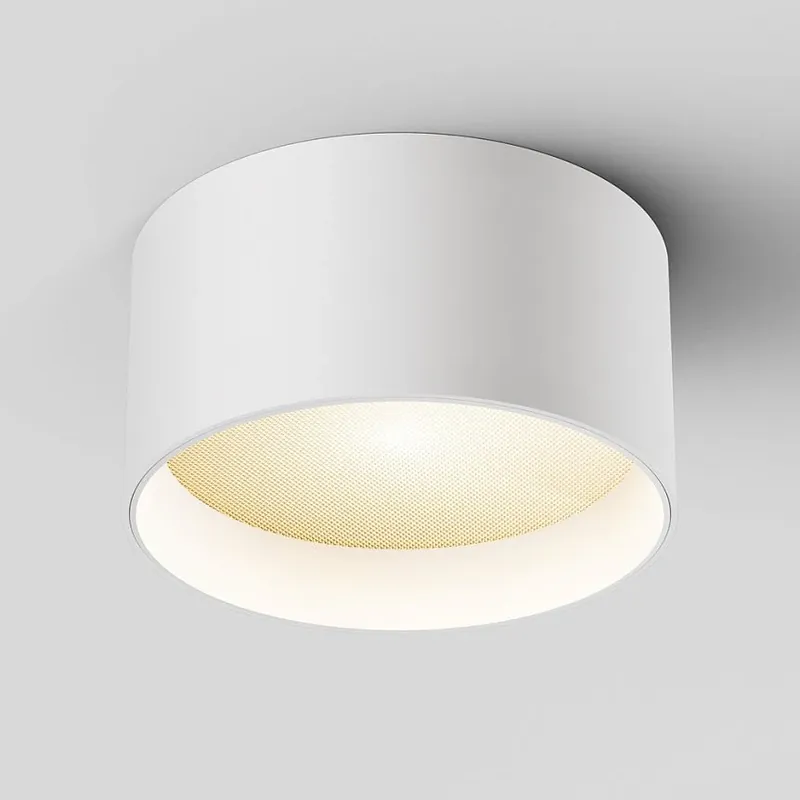 Deckenleuchte – Weißes Aluminium, Warmweißes Licht, Ø14 cm - Vega | Maytoni Highlight