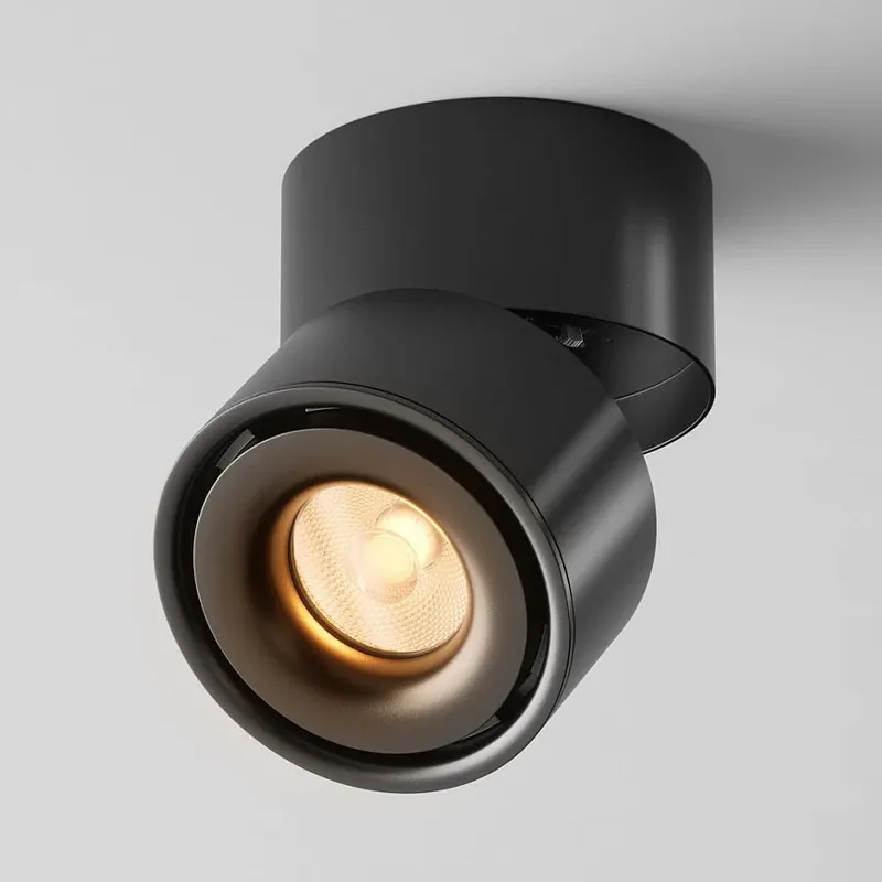 Heißes Angebot Deckenleuchte – Schwarzes Aluminium, Einstellbares Licht, Ø10 cm - Yin | Maytoni