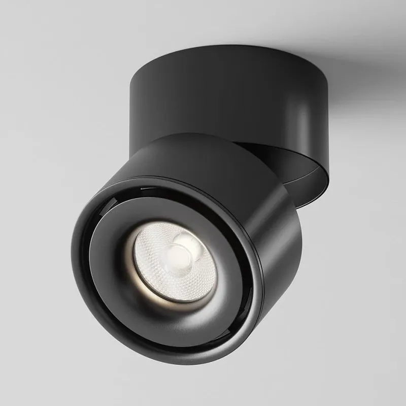 Deckenleuchte – Schwarzes Aluminium, Neutralweißes Licht, Ø10 cm - Yin | Maytoni Letzte Chance