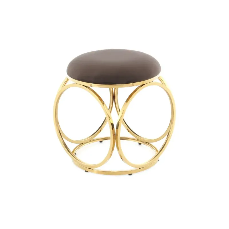 Hocker Samtbezug Edelstahlgestell in Roségold Drehfunktion Stauraum – Whitney 325 | Kayoom Expressversand