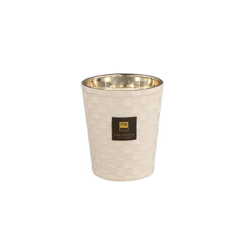 Neue Kollektion Duftkerze mit Lederdetail & handveredeltem Finish (0,9 kg) XL – Clean Linen | PTMD