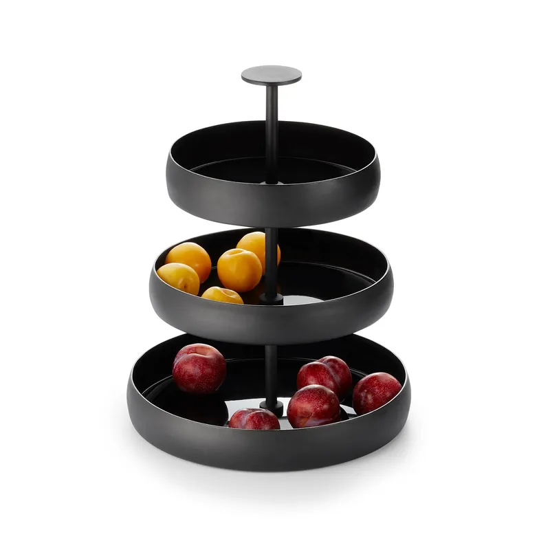 Letzte Chance Etagere Metallkonstruktion, Dreistufiges Design, Hochglanz-Emaillierte Innenflächen – Negretto | Philippi