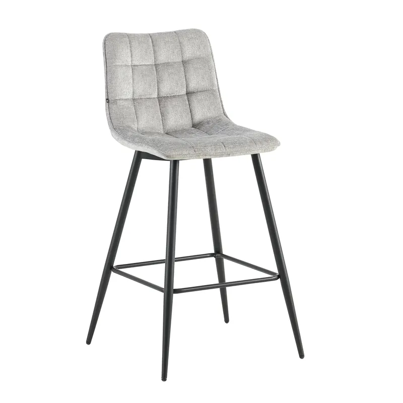 Top-Seller Barstuhl – Gepolsterter Sitz, Gesteppte Details, Ergonomisches Design, Metallbeine – Lucille | Benoa
