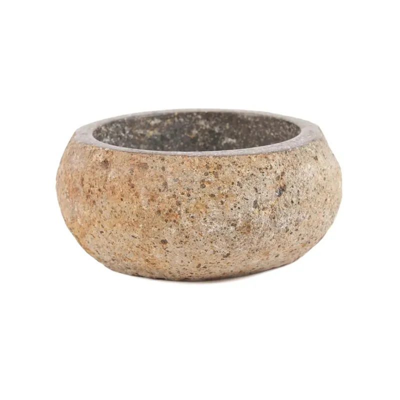 Schale – Massiver Stein, Polierte Oberfläche, Organische Form, M – River Stone | Bazar Bizar Antwerp Garantierte Lieferung