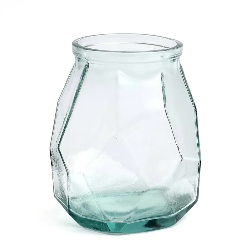 Highlight Vase – Recyceltes Glas, Geometrisches Design, Skulpturale Form – Origami | Bazar Bizar Antwerp