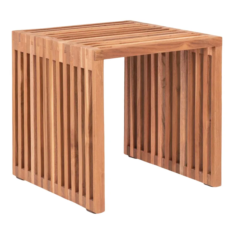 Preiswert Beistelltisch – Teakholz Material, Naturfarben Finish, Minimalistisch Design – Pego | House Nordic