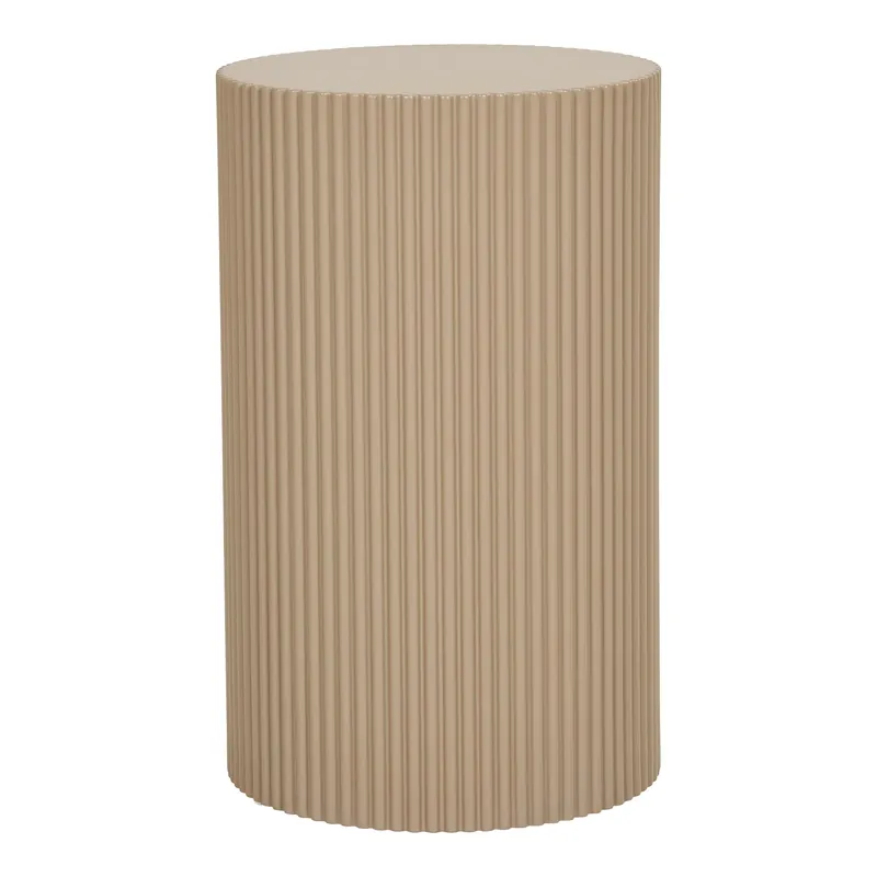 Beistelltisch - Rundes Design, Graubeige Farbton, Vielseitig Einsetzbar – Farense | House Nordic Angebot
