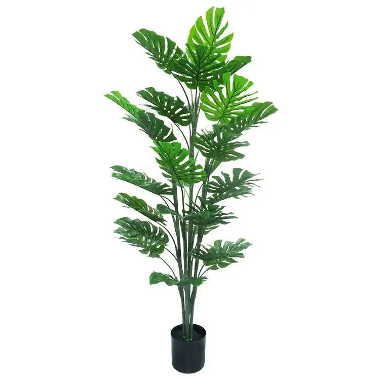 Geprüft Kunstpflanze - Tropisches Südamerika-Design Realistische Gespaltene Blätter Pflegefrei (140 cm) – Monstera | NeverLeafs
