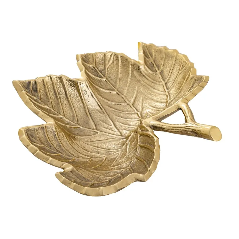 Dekoschale aus Aluminium im Blatt-Design, wahlweise gold oder silber, langlebig & pflegeleicht | MVG Voglrieder Mega-Angebot