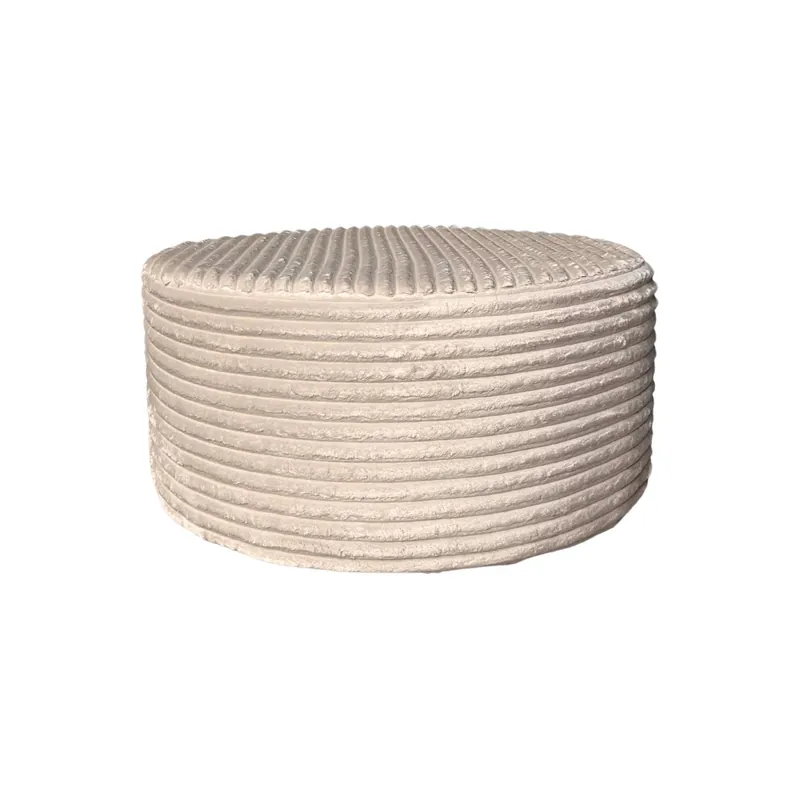 Neue Kollektion Hocker - Rund, Tilia 03 Polsterung, Beige Farbe, Stilvolles Design | Starfurn