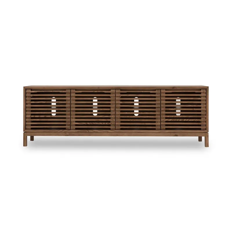 Jetzt Kaufen Konsolentisch - Massivholz Esche, Lamellenfronten, Roux-Finish – Tanner | Modus Furniture International