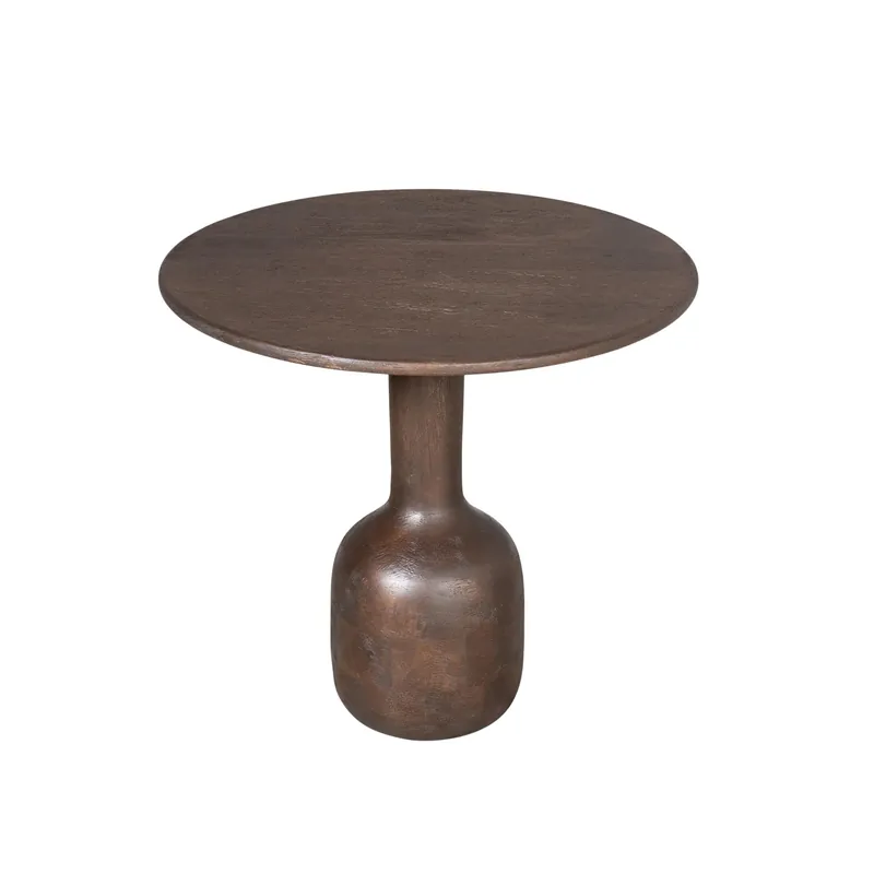 Begrenztes Angebot Beistelltisch – Mangoholz, Braun-Finish, Skulpturales Design – Donna | Starfurn