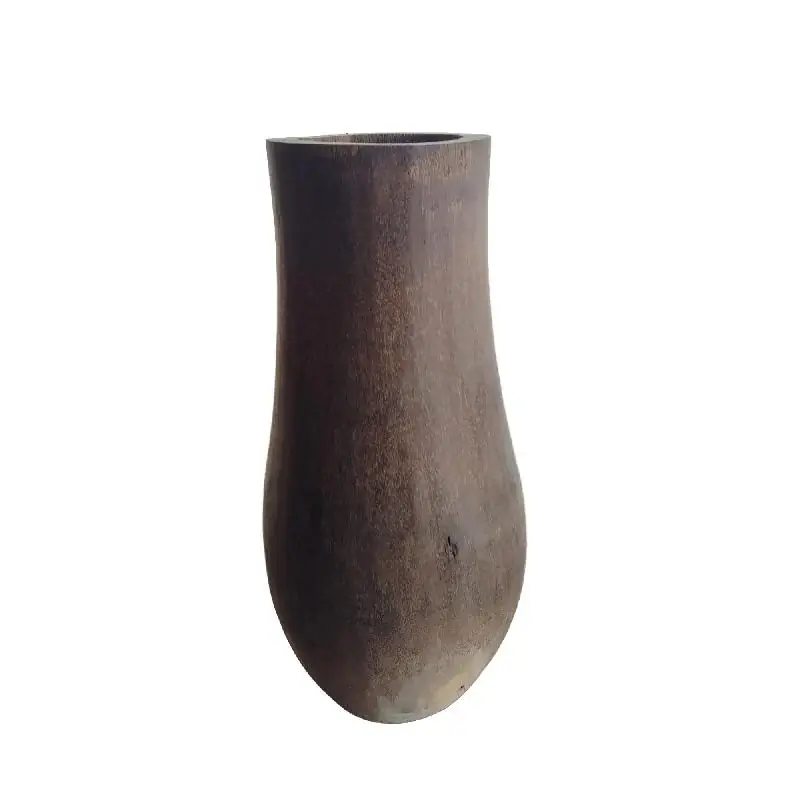 Schneller Versand Blumentopf aus Palmenholz, rundes Design, Natur-Finish, M – Jamez | PTMD