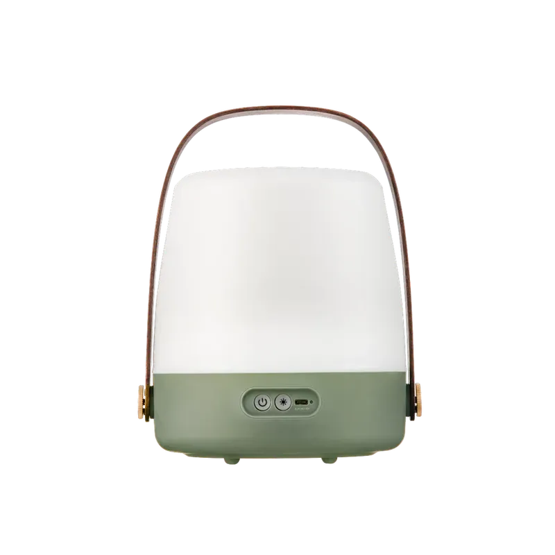 Kracherpreis LED-Leuchte in Petroleum mit dimmbarer warmweißer Beleuchtung, tragbarem Design und Holzgriff – Lite-Up | Kooduu
