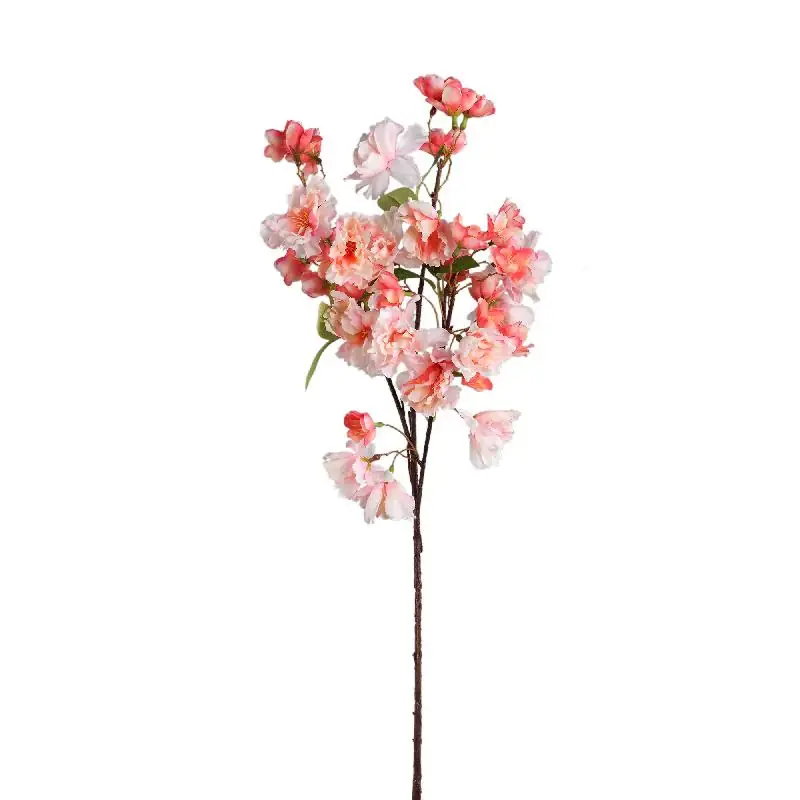 Highlight Kunstblume – Lachsrosa Kirschblütenzweig, Stoffgewebe, Kunststoff, Viskose | PTMD
