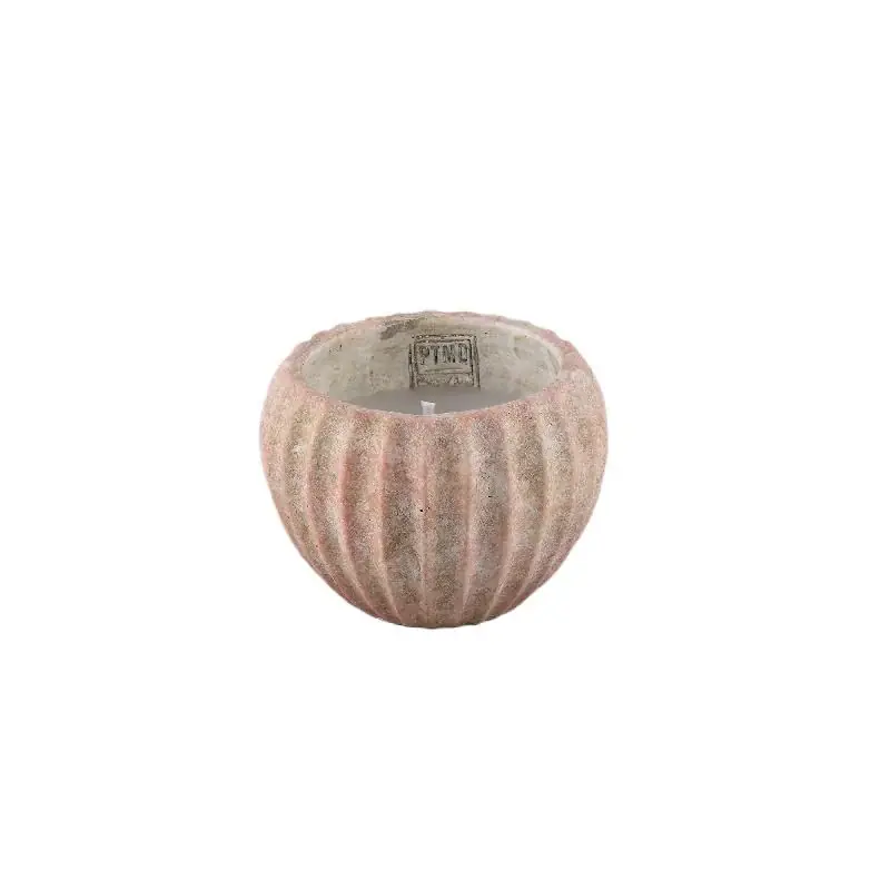 Kerze – Geripptes Design, Outdoor Verwendung, Braun, S – Elora | PTMD Preisknaller