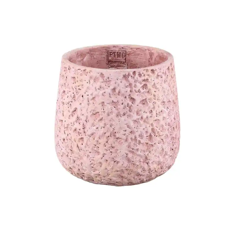 Beliebt Blumentopf - Runder Zement, Raue Musteroberfläche, Rosa, L – Ziven | PTMD