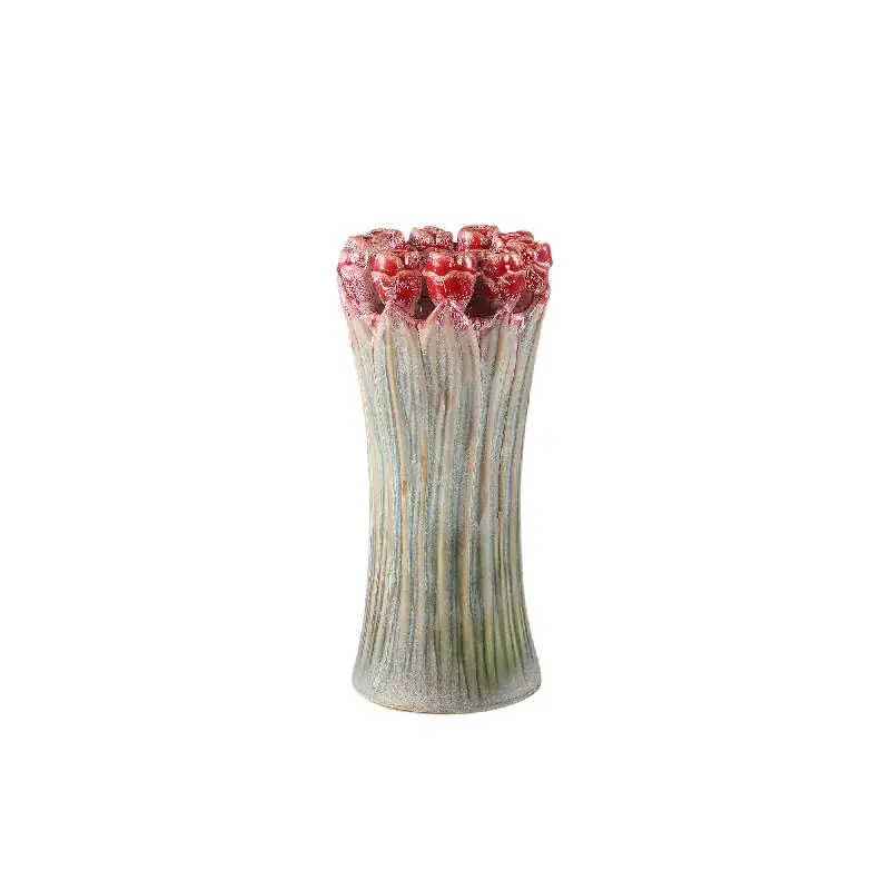 Vase – Tulpenform Design, Keramik Material, Mintgrün Farbe, M – Tulips | PTMD Online Kaufen