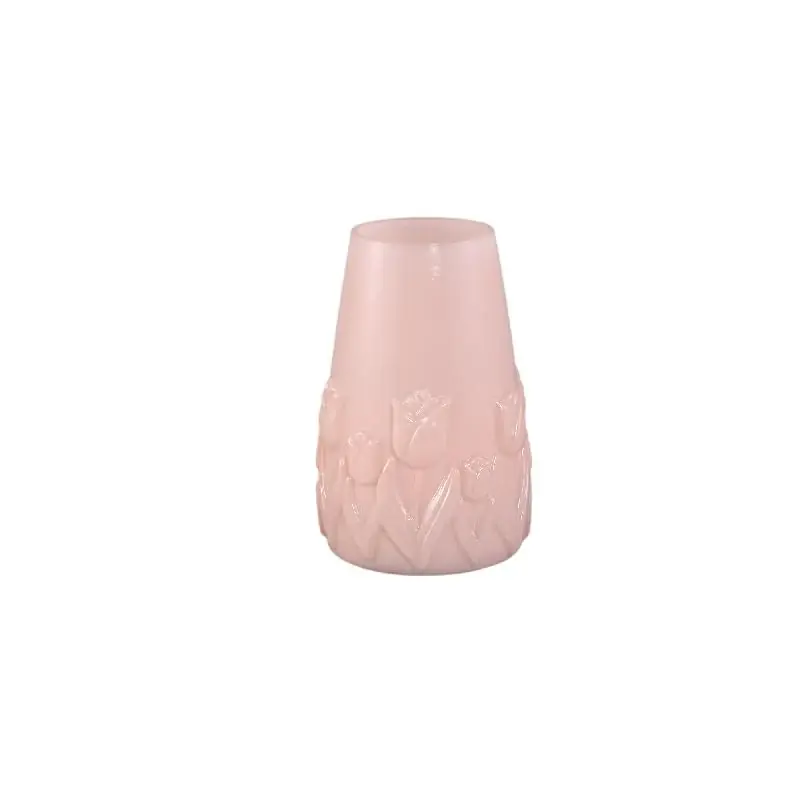 Vase – Tulpen Design, Runde Form, Glas Material, Hellrosa, S – Beatrize | PTMD Begrenztes Angebot