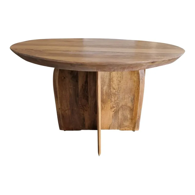 Bestpreis Esszimmertisch - Mangoholz Massiv, Runde Form, Zeitloses Design, 150 cm – Tense | Starfurn