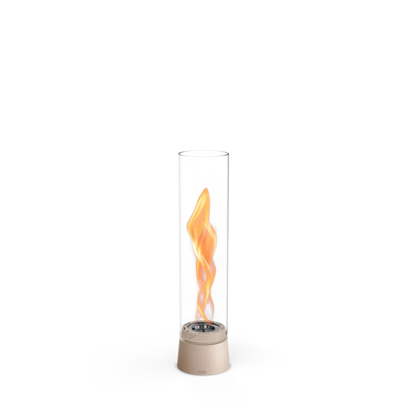 Bestpreis Tischkamin - Wirbel Flamme, Glas Zylinder, Stahl Gehäuse – SPIN Air | höfats