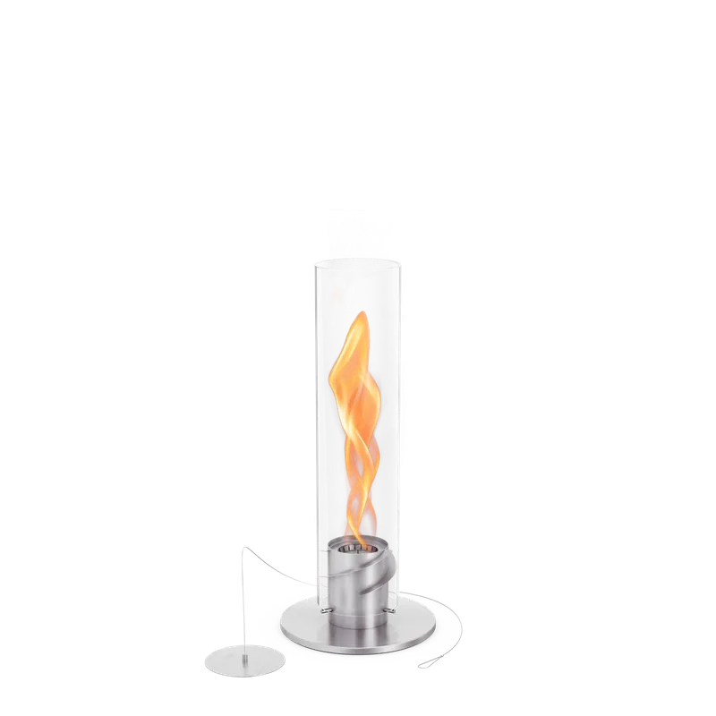 Neu Tischkamin – Rotierende Flamme, Glaszylinder, Edelstahl - SPIN | höfats