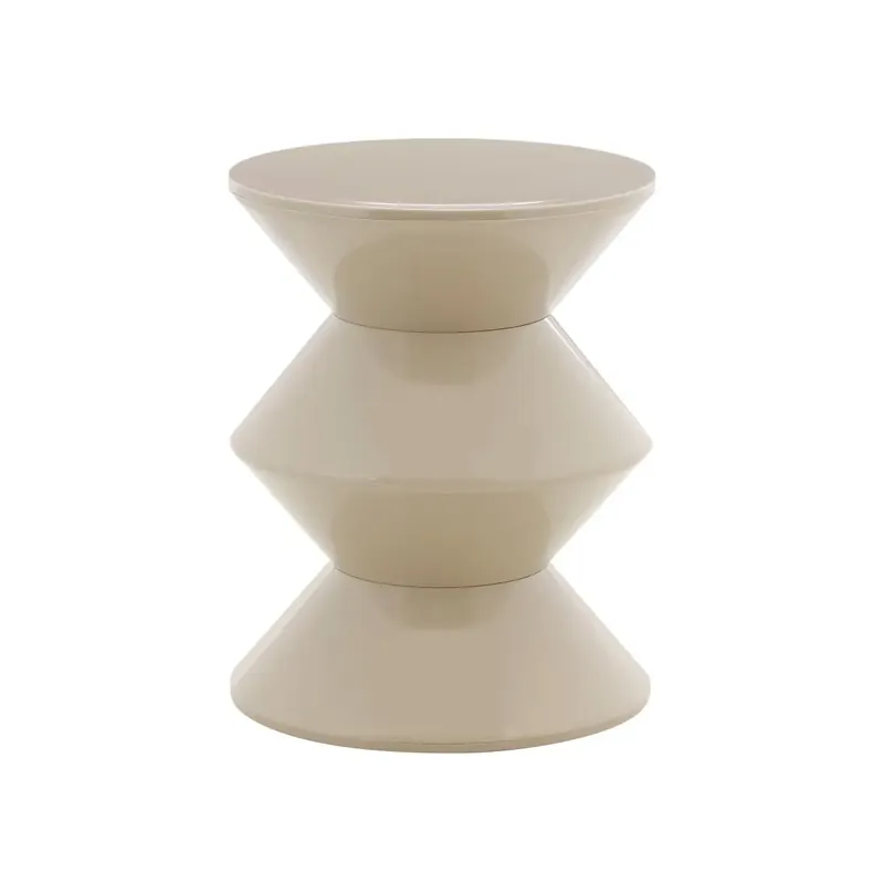 Direkt Vom Hersteller Beistelltisch – Skulpturale Silhouette, Beiges Metall, Blütenform - Lotus | Kick Collection