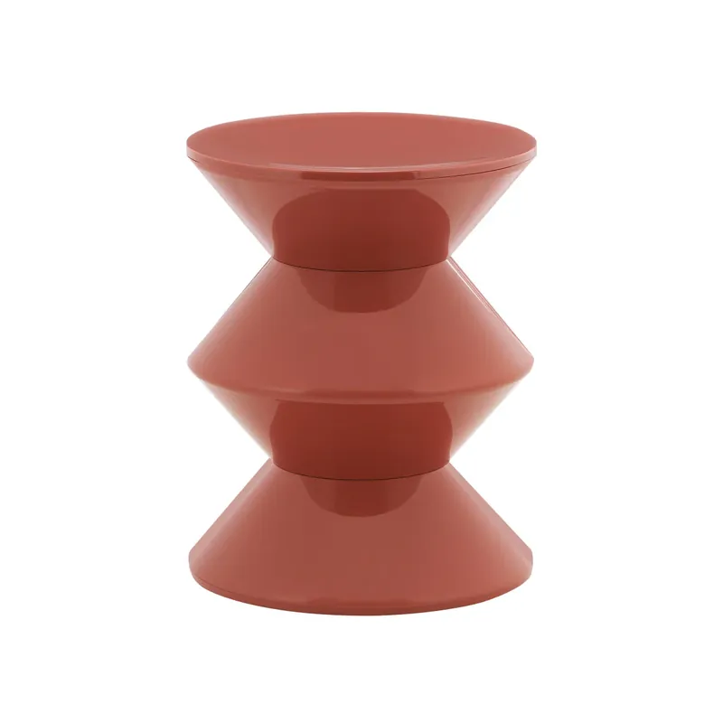 Beistelltisch – Skulpturale Silhouette, Rotes Metall, Blütenform - Lotus | Kick Collection Sichere Zahlung