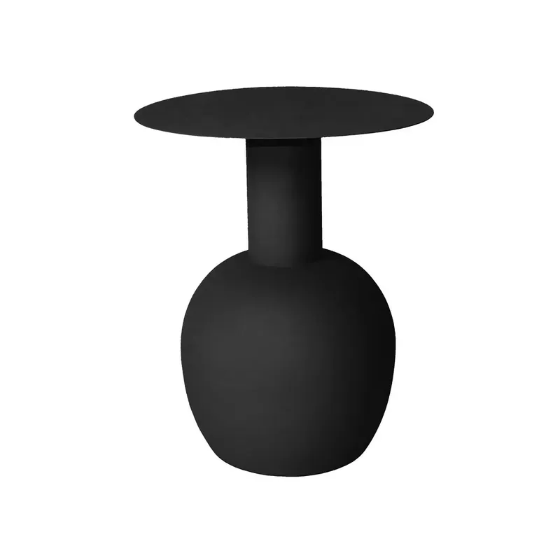 Direkt Vom Hersteller Beistelltisch – Schwarze Oberfläche, Robuste Metallbasis, Stilvolle Ausstrahlung - Pip | Kick Collection