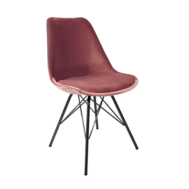 Preiswert Esszimmerstuhl – Weicher Samt, Schwarzes Metall, Moderne Form - Velvet | Kick Collection