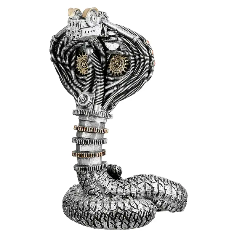 Neu Figur – Metallische Optik, Goldene Akzente, Steampunk Design - Steampunk Cobra | Gilde