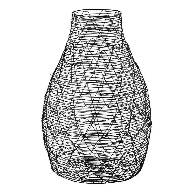 Vase – Schwarzes Metall, Bauchige Form, Dekorative Nutzung - Wire | Gilde Jetzt Kaufen