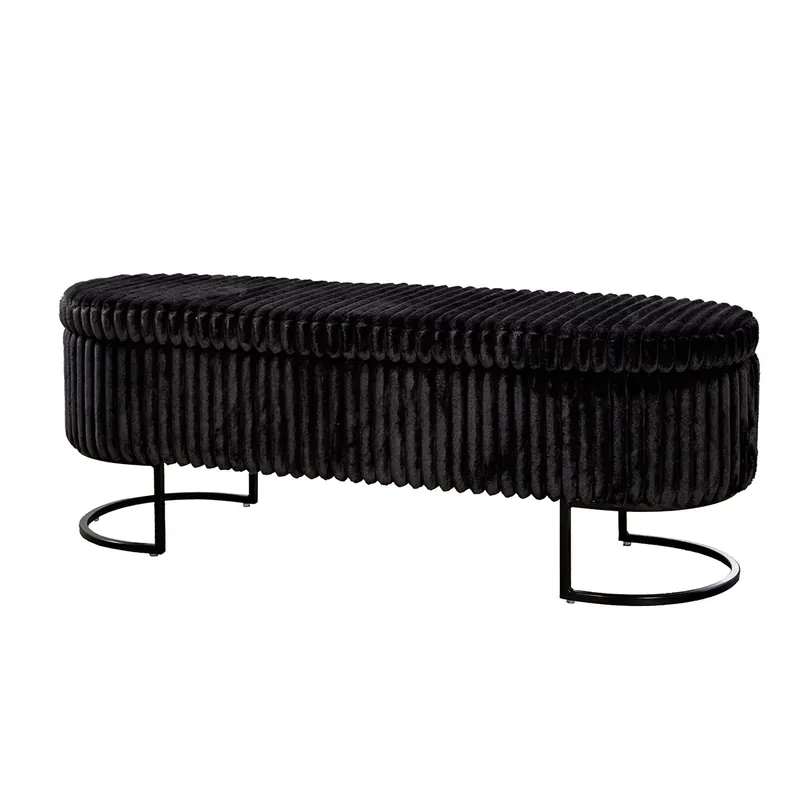 Bank – Aufklappbares Design, Integrierter Stauraum, Schwarze Optik - Brooklyn | Gilde Preisreduziert