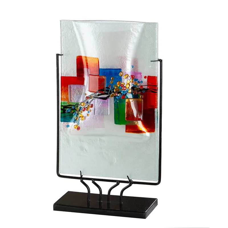 Bodenvase – Rechteckige Form, Kunstvolle Gestaltung, Glas Kunst - Willou | Gilde Markenware
