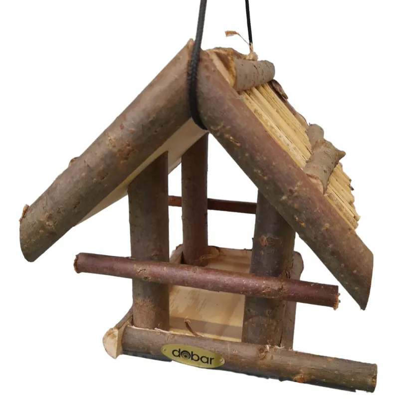 Vogelfutterhaus mit Schilfdach Super-Preis