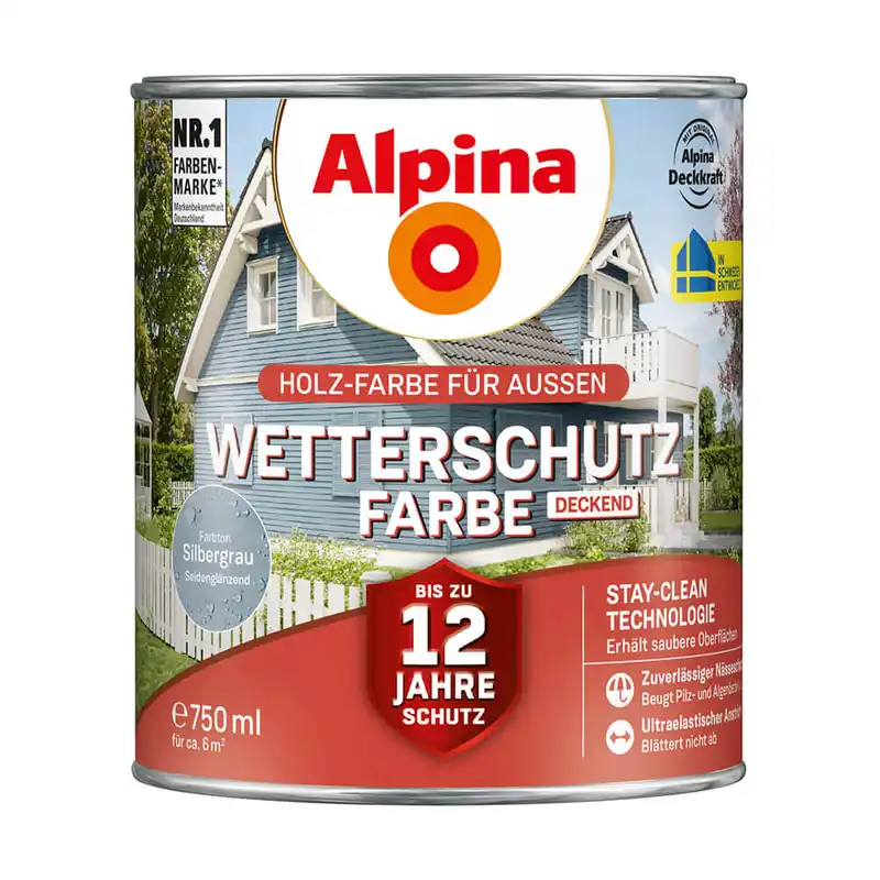 Schneller Versand Alpina Wetterschutzfarbe, deckend