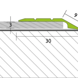 Ausverkauf Anpassungsprofil gelocht 3 mm, PROFINISH