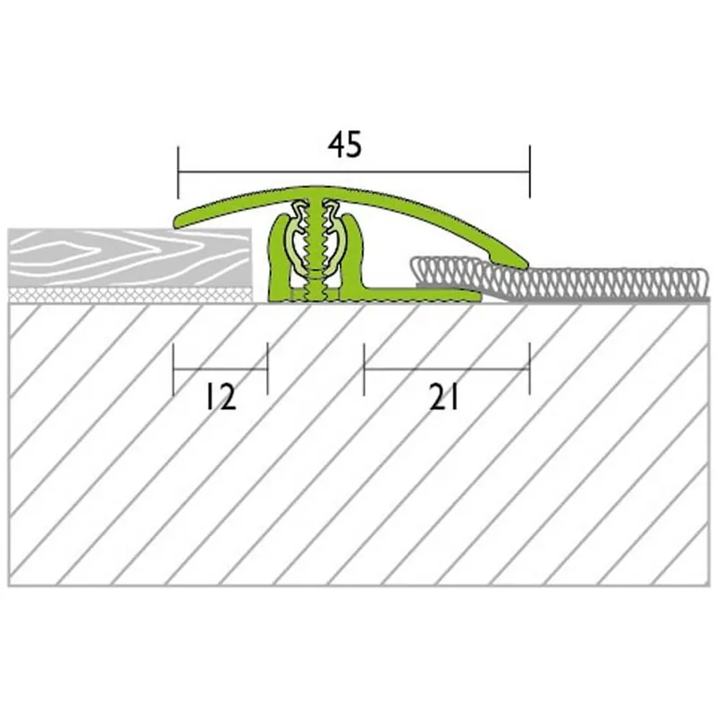 Anpassungsprofil geriffelt, PROVARIOclip Schneller Versand