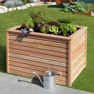 Neue Kollektion MrGardener Hochbeet Lärche naturbelassen breit