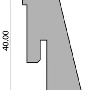 Aktuell Sockelleiste furniert, Weiss, matt lackiert, Kern aus MDF